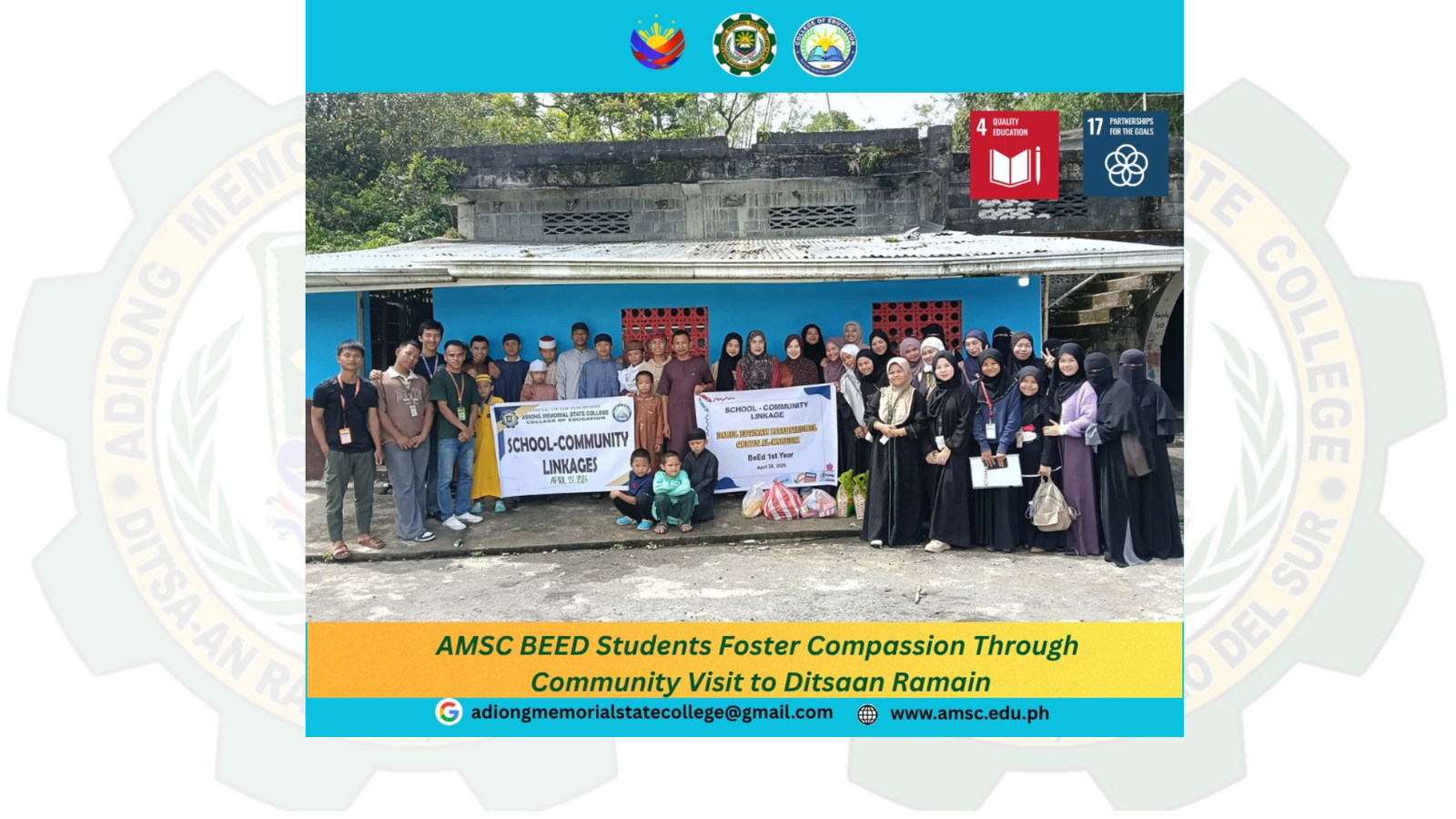 AMSC BEED Students Foster Compassion Through Community Visit to Ditsaan Ramain
